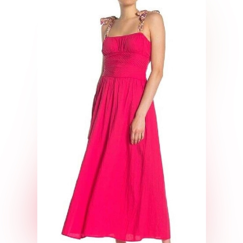 Free People Womens Santorini Maxi Dress Hot Hibiscus size 8 NWT